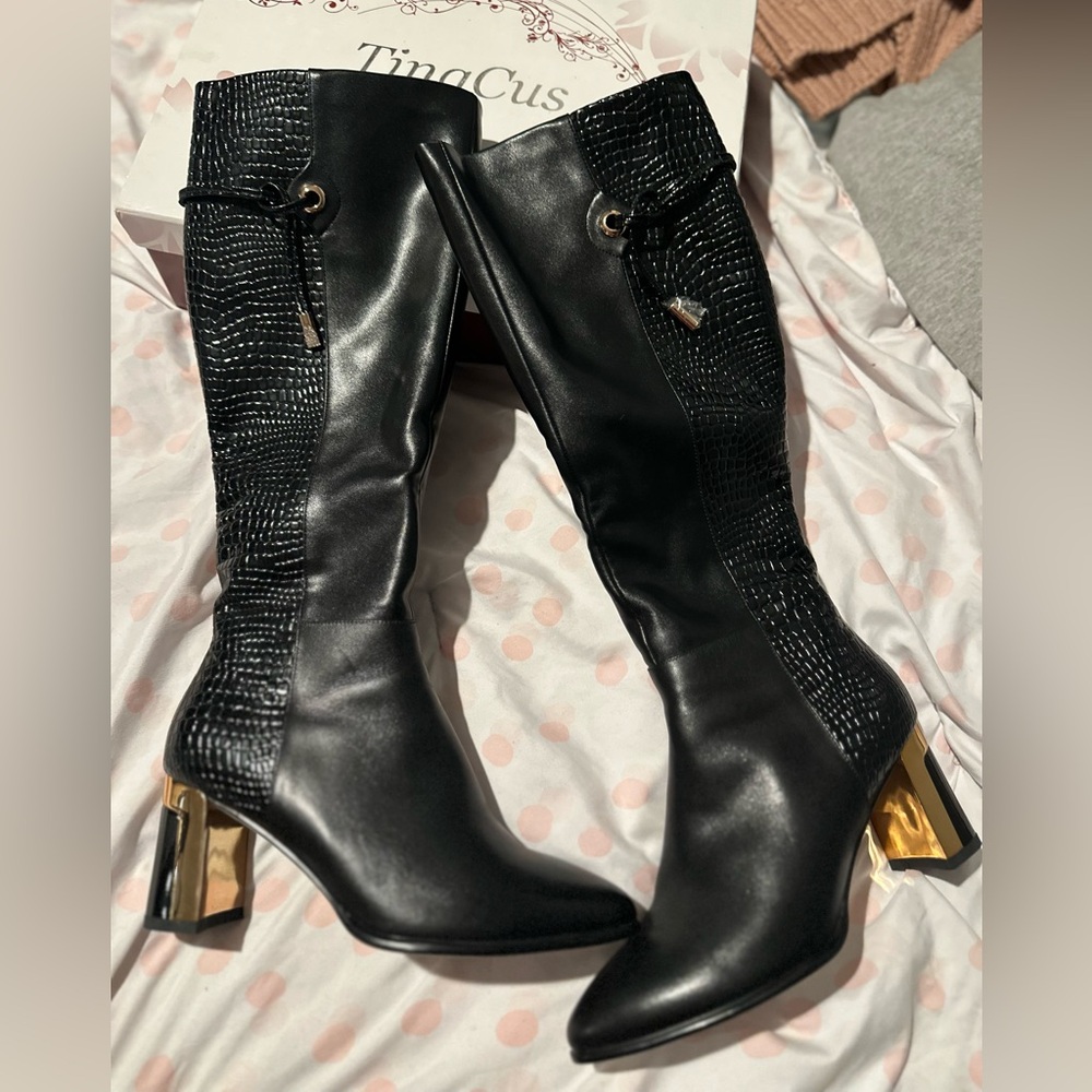Black and Gold Women's Boots